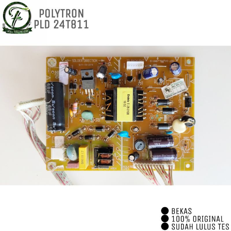 PSU POWER SUPPLY REGULATOR MESIN TV LED POLYTRON PLD24T811 PLD 24T811