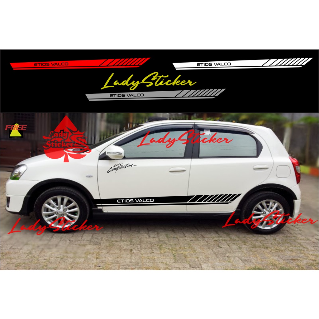 CUTTING STICKER MOBIL ETIOS STICKER STIKER MOBIL TOYOTA ETIOS VALCO AGYA RAIZE