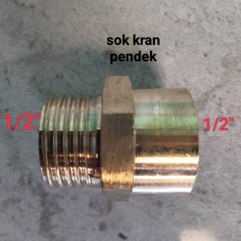 dobel sok drat luar dalam 1/2"