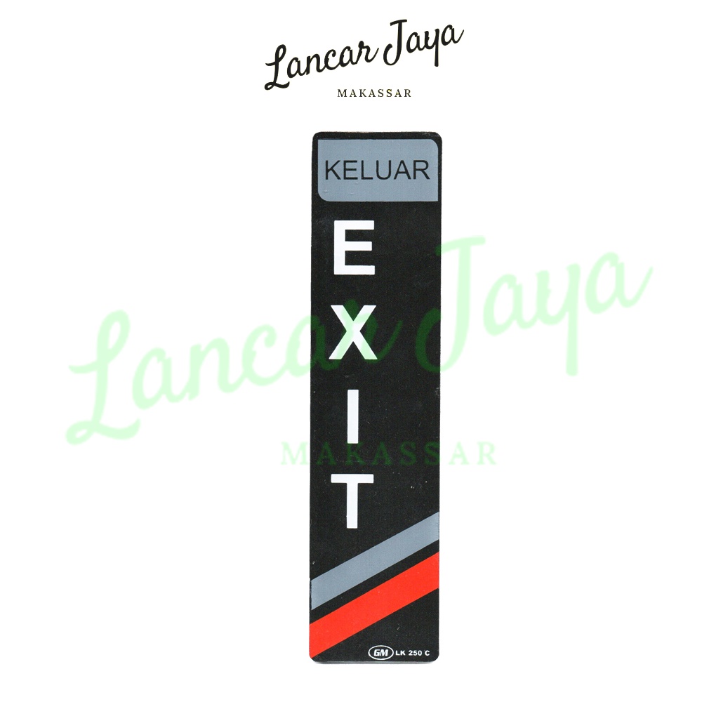 

Papan Tanda Sign Board Label Acrylic Exit / Keluar Kecil LK 250 C