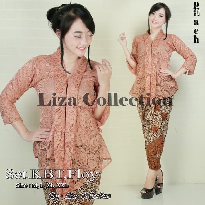 setelan kebaya brokat floy modern / kebaya floy gold - Kuning, M