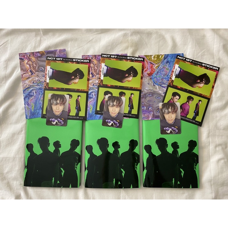 (READY INA) NCT 127 STICKER (Sticky ver) - Doyoung PC, Taeyong Sticker, Jungwoo Postcard (UNSEALED)