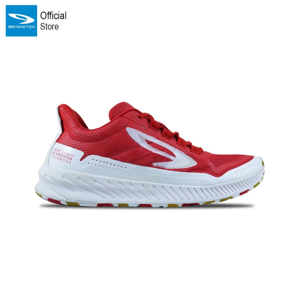 910 Nineten Geist Ekiden Sepatu Running -  Merah/Putih