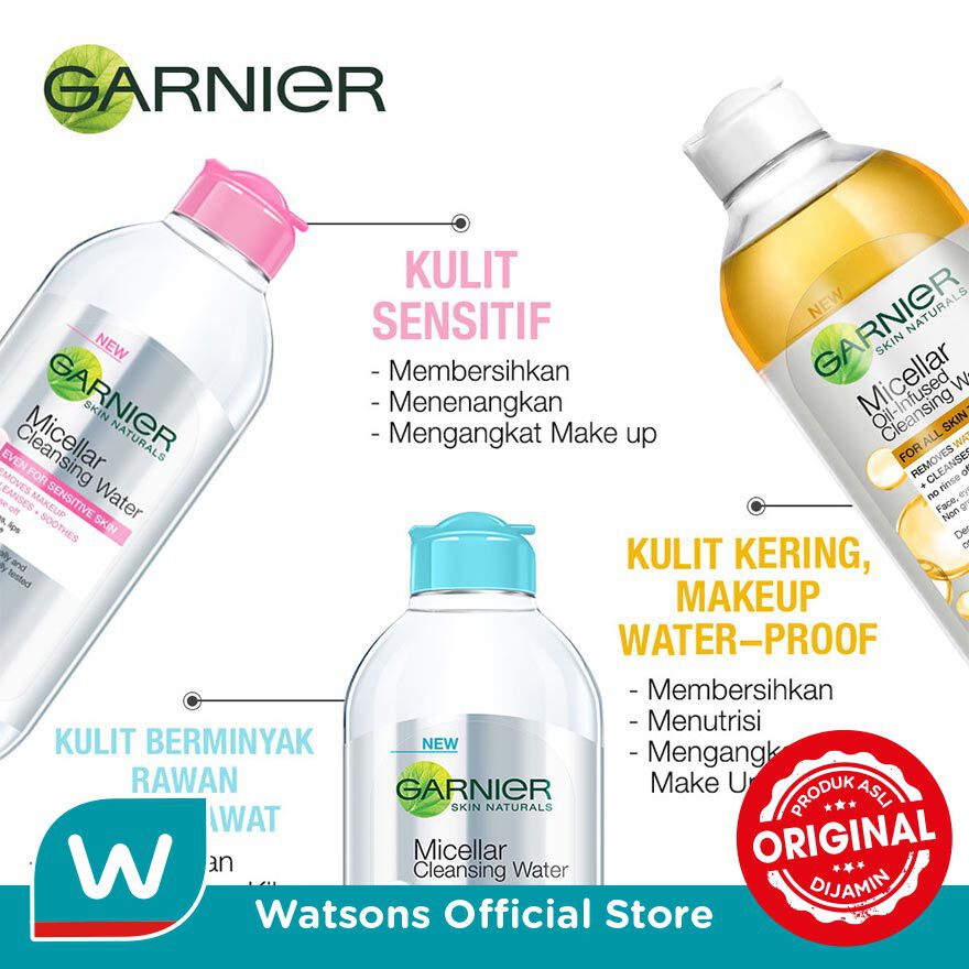 Garnier Micellar Water Pink 400ml+125ml Bundle