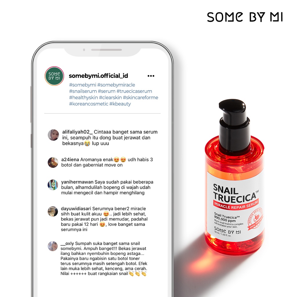 SOME BY MI Snail Truecica Miracle Repair Serum 50ml Memutihkan dan Anti Kerut pada Wajah