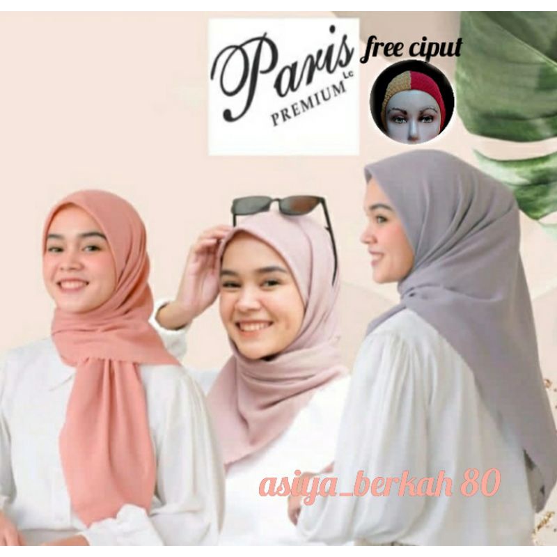 Jilbab segiempat paris premium/jilbab paris premium/hijab paris premium