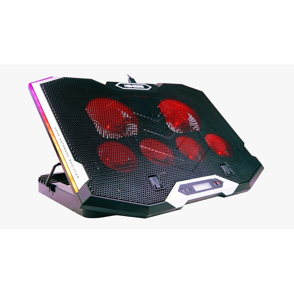 Cooling pad laptop Nyk X-5 Kingfisher 6 fan RGB - Pendingin laptop nyk X5 - Cooler fan nyk x-5