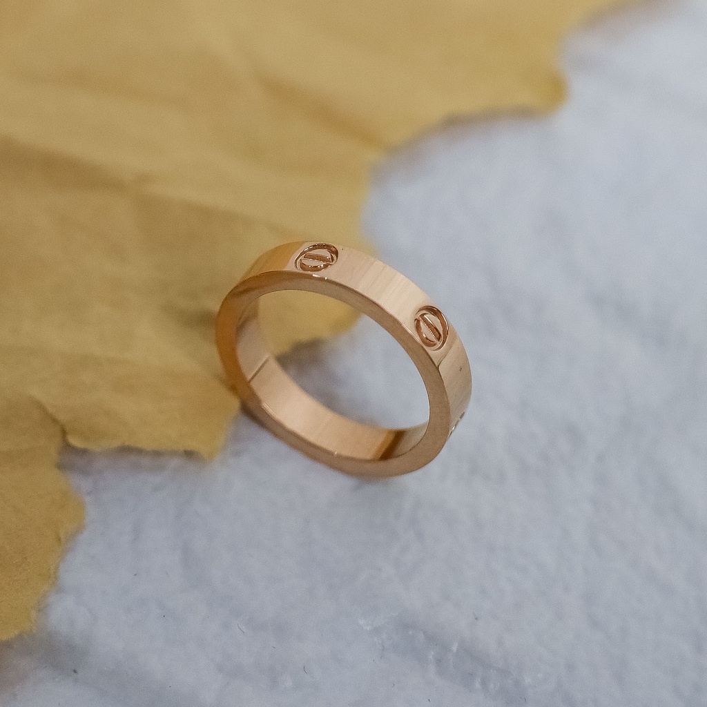 Cincin titanium CTR tanpa mata korea style anti karat