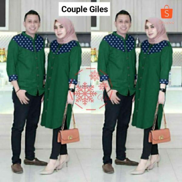 Atasan Muslim Couple Tunik Iles 7 Warna | Baju Muslim Pasangan Stylish | Pakaian Muslim Kekinian