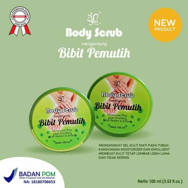 BODY SCRUB BIBIT PEMUTIH SYB BPOM - BODY SCRUB PEMUTIH BADAN