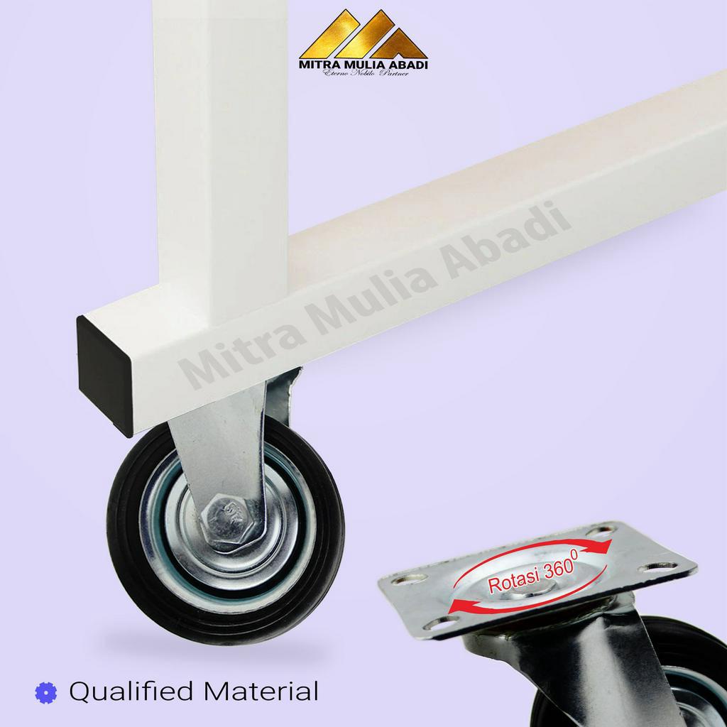 Roda Karet stop and go 3&quot; Roda Etalase Swifel 3 Inch 75 mm