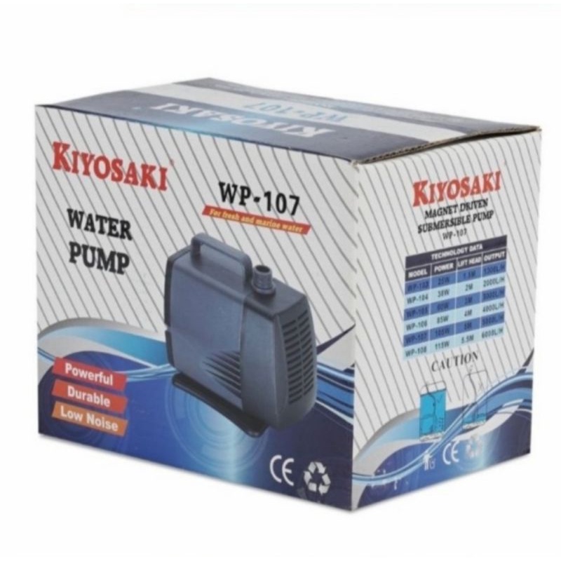 kiyosaki wp 107 power head pompa celup kolam ikan hias