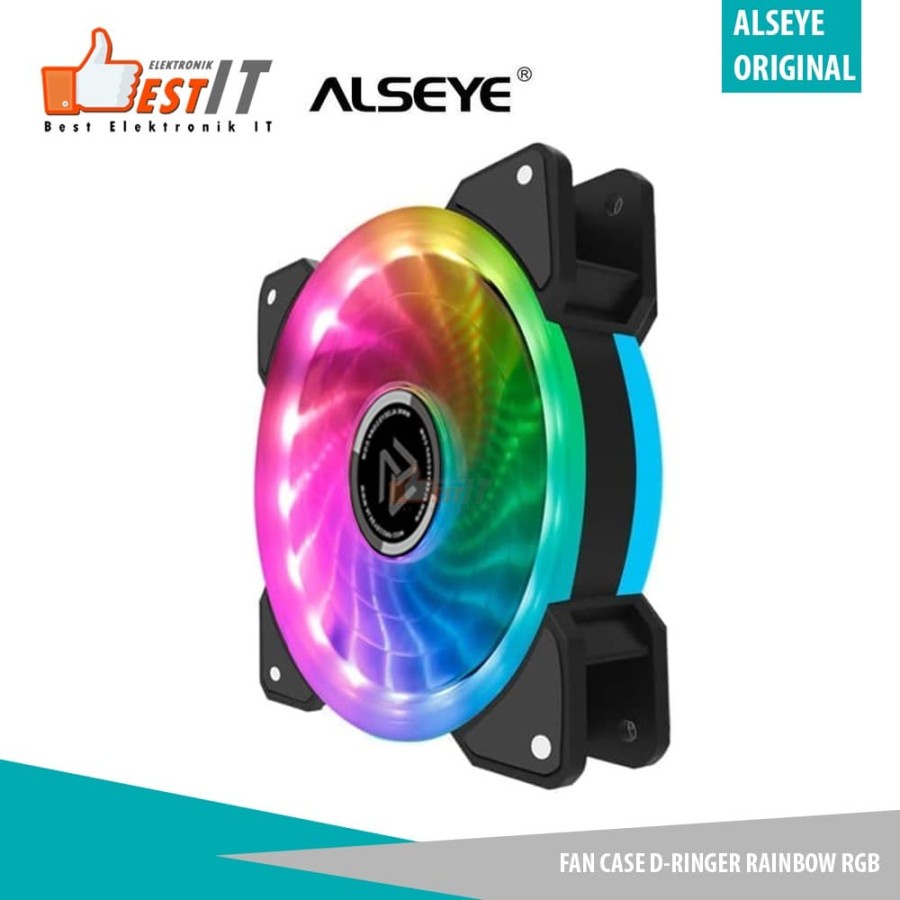 Alseye D-Ringer Rainbow RGB Kipas Fan Casing CPU Gaming LED