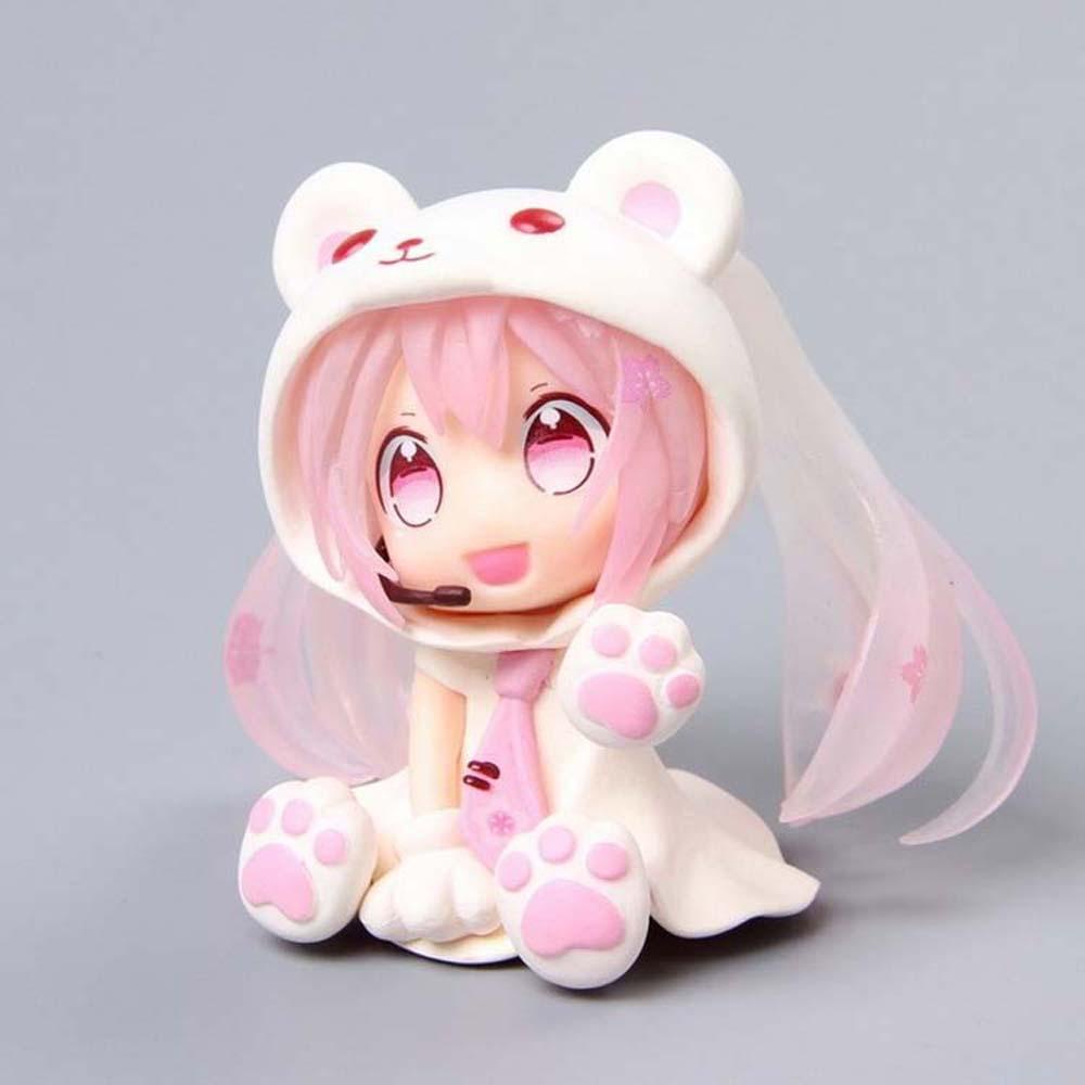 Agustin Miku Hatsune Action Figure Anime Ornamen Desktop Lucu Koleksi Model Boneka Model Bear PVC