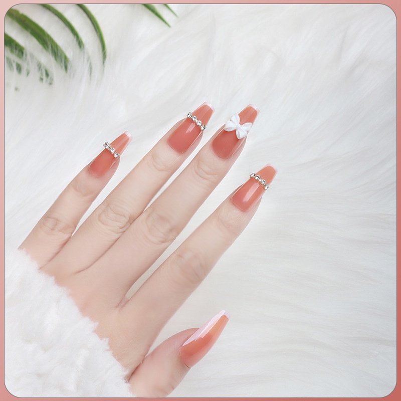 Akane Zora Kuku Palsu Murah Fake Nails Korean Style Nail Art Kuku Palsu/ Kuku Palsu Pengantin/ Kuku Palsu Panjang/ Lem Kuku Palsu/Kuku Make Over/ Nail Polish Remover