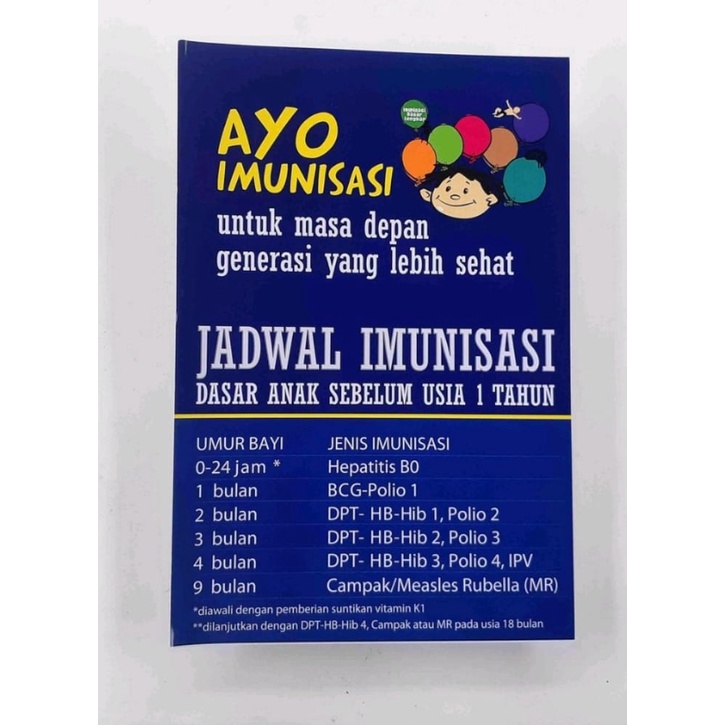 Poster Kesehatan | Poster Ayo Imunisasi | Poster JAdwal Imunisasi kode 11