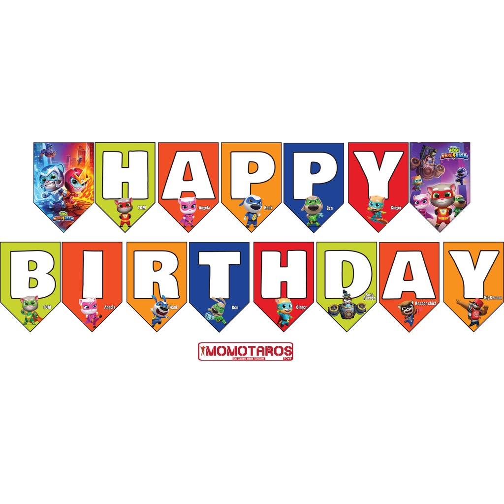 banner hbd talking Tom dash hero set