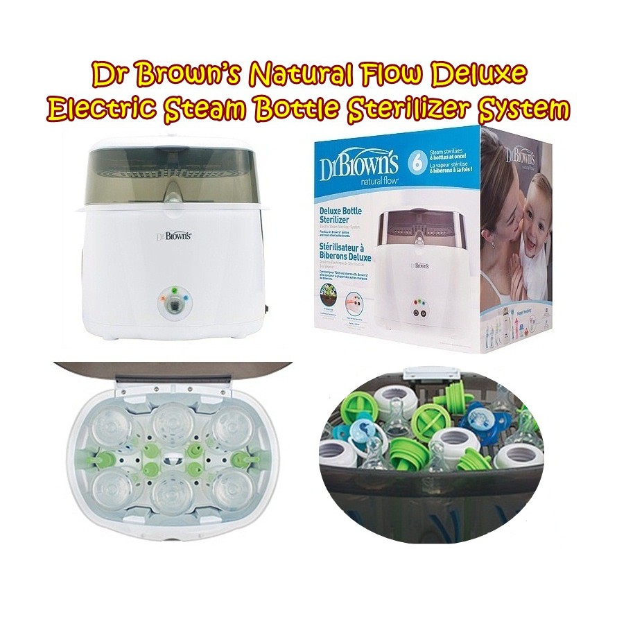 Steril Botol Dr Browns Natural Flow Deluxe Electric Steam Bottle Sterilizer System Combo Set