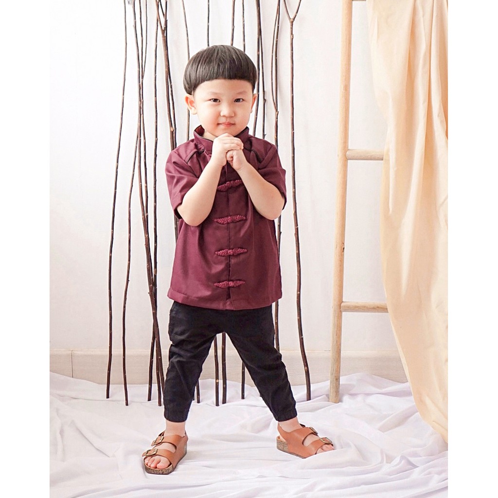 JIAO TOP | Baju Anak Laki-laki | Atasan Casual Anak | Baju Anak Cheongsam