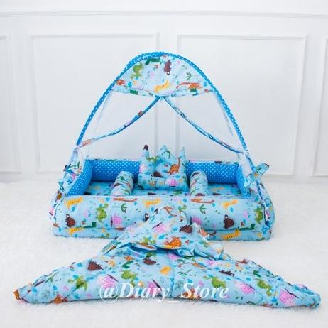 Kasur Bayi Kelambu Motif Karakter Bahan Katun