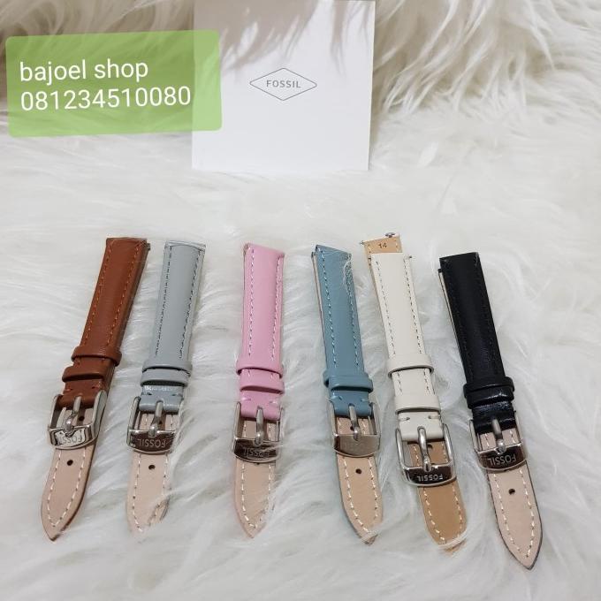 Tali kulit fossil leather strap fossil ukuran 14mm