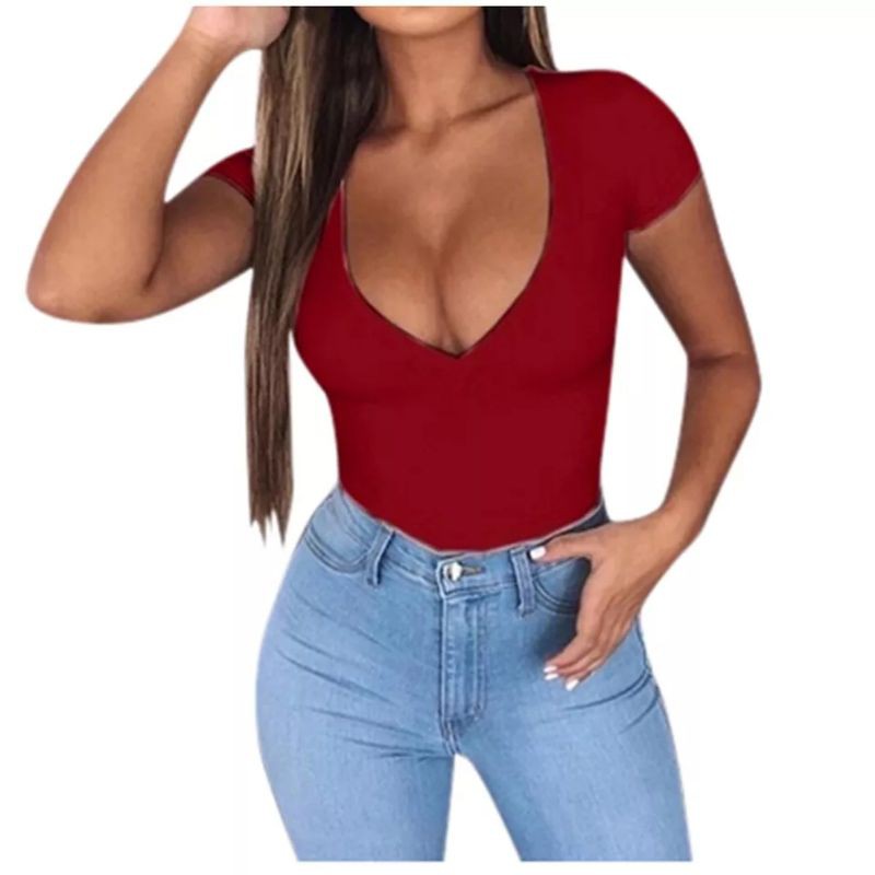 Kaos Sexy Deep V Neck