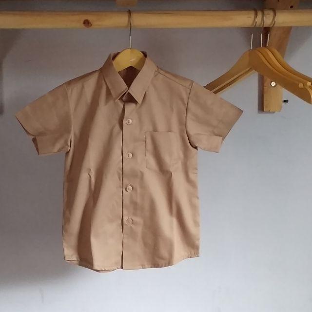 Kemeja Anak Laki Laki Polos Lengan Pendek Casual Aneka Warna Size 1-10 Tahun Unggul Fashion