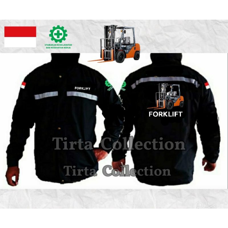 JAKET FORKLIFT POFI TEAM DUA GARPU (BORDIR TERMURAH)
