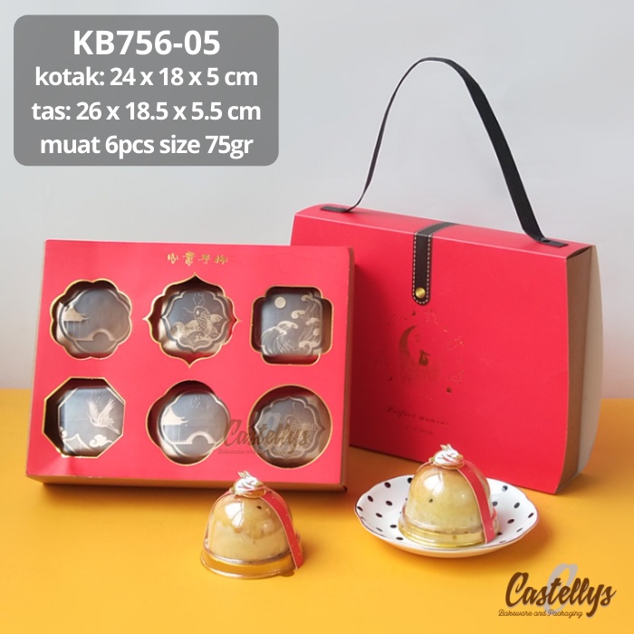 

5 set Kotak Dus Box Mooncake KB756-05 + Paper Bag Tas Kue Bulan Pia Kelinci