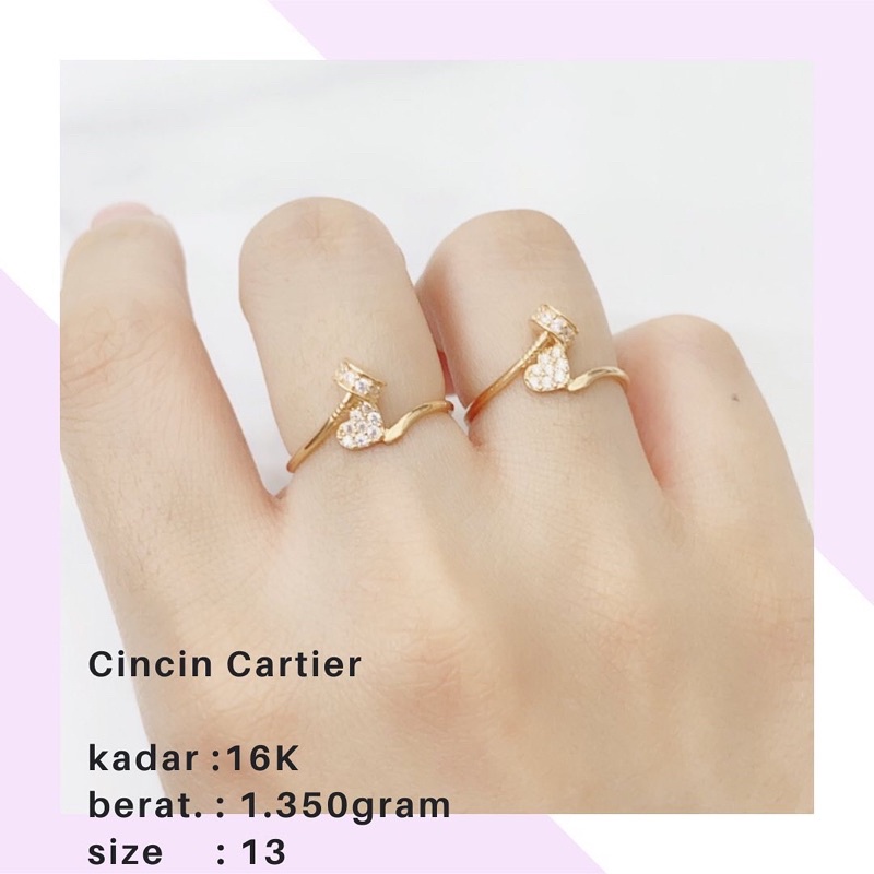 Cincin Emas Cartier 1.350 Gr