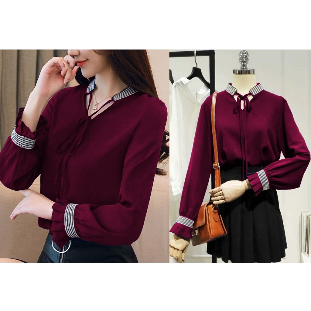 JYACOLECTION-BAJU ATASAN TERBARU-BLOUSE WANITA TERBARU-BLOUSE KOREA-KEMEJA WANITA TERBARU