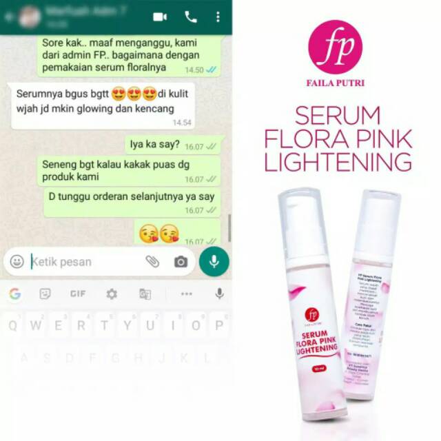 Serum Floral Collagen For Whitening Glowing BPOM - Serum Pencerah Pink