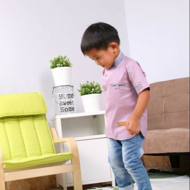 Kemeja Koko Couple Ayah Anak ORI Ahzarayy / Baju Muslim Anak / koko Couple Ayah Anak/ Sarimbit