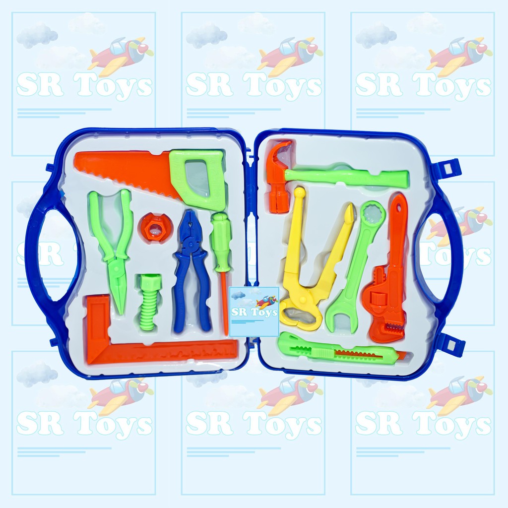 Mainan Alat Tukang Koper LE6 Tool Set Edukasi Bengkel Murah Bisa COD