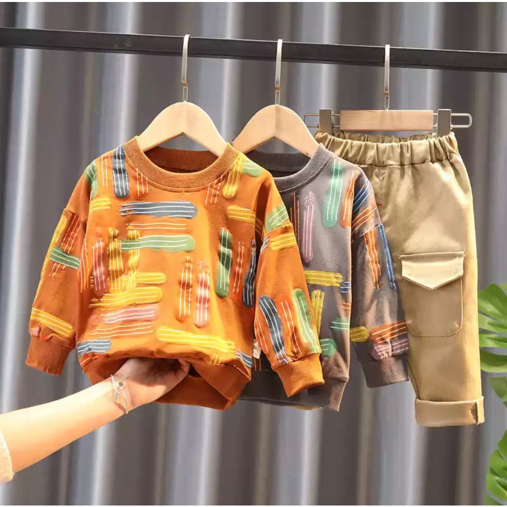 SETELAN SWEATER ANAK SWEATER WARNI 1-5 TAHUN SETELAN SWEATER CELANA PANJANG BABYTERRY ANAK SWEATER ANAK ANAK SETELAN SWEATER ANAK LAKI LAKI SWEATER ANAK LAKI LAKI SWEATER ANAK PEREMPUAN JAKET ANAK KEKINIAN BISA PILIH WARNA HARGA GROSIR