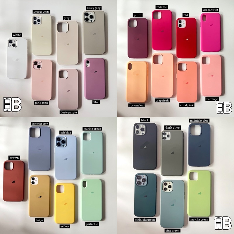 Case Silicone Premium FULL COVER Bludru untuk iP 7 7+ 8 8+ X XR XSMAX 11 PRO MAX 12 13 PRO MAX