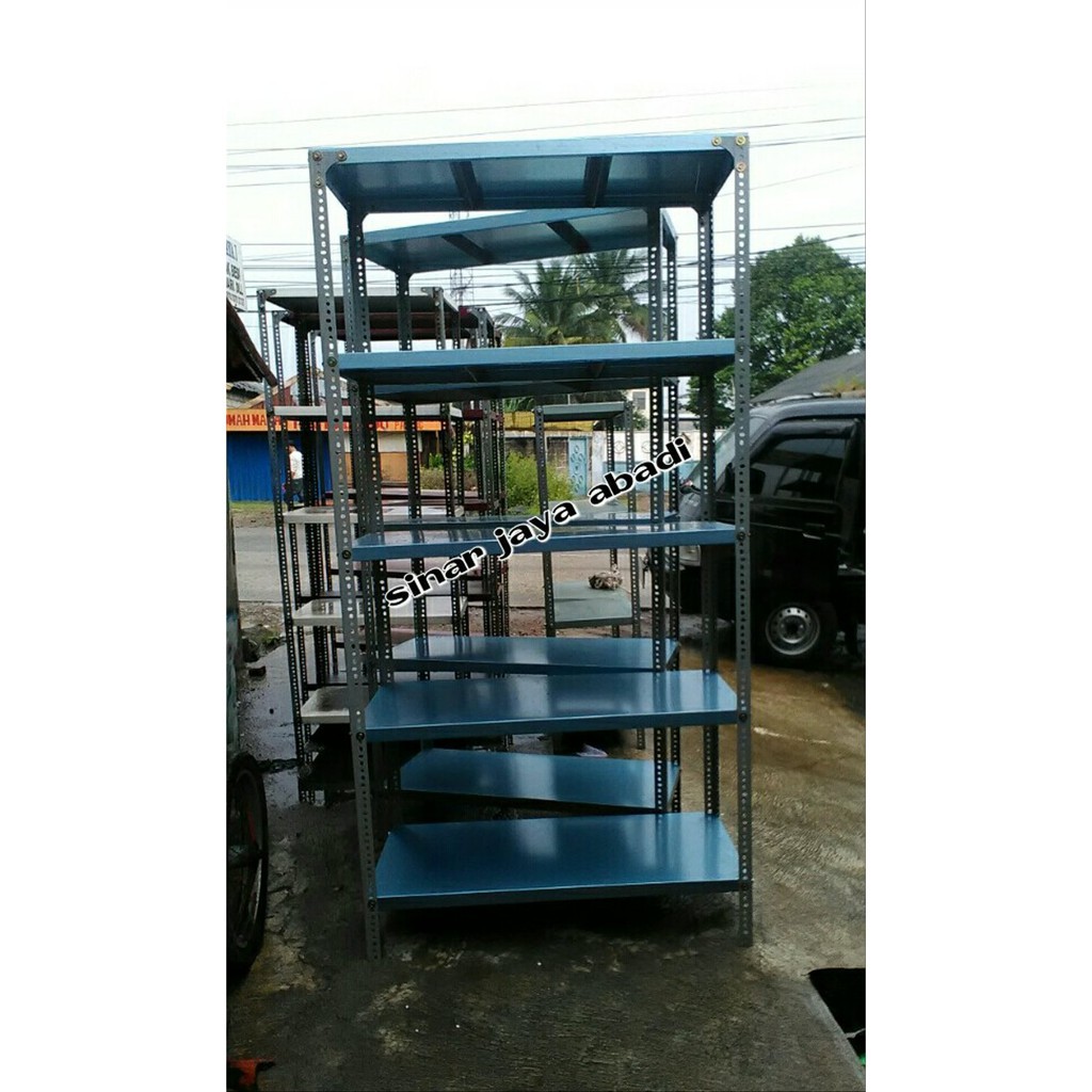 Rak Besi Kuat TAHAN KARAT 5 susun uk 200x100x40 Rak Besi Kuat TAHAN KARAT 5 susun uk 200x100x40