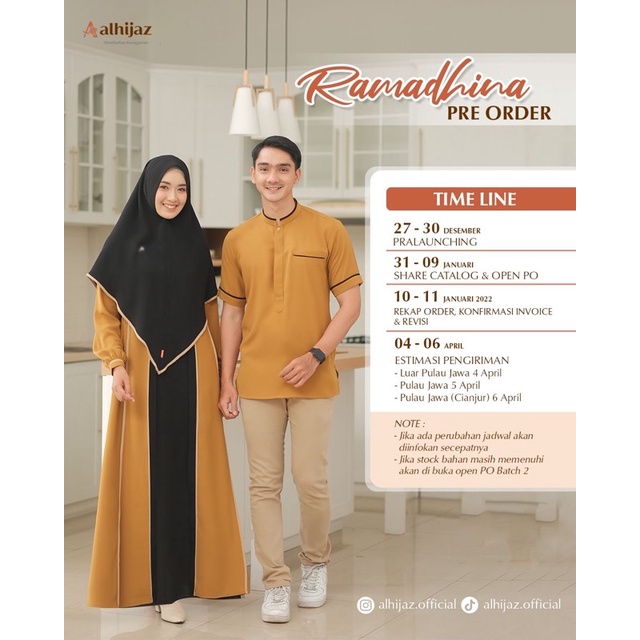 SARIMBIT RAMADHINA BY ALHIJAZ (GAMIS MOM SET)