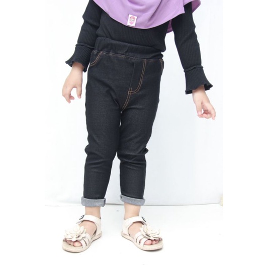 legging anak perempuan motif jeans 1-13tahun