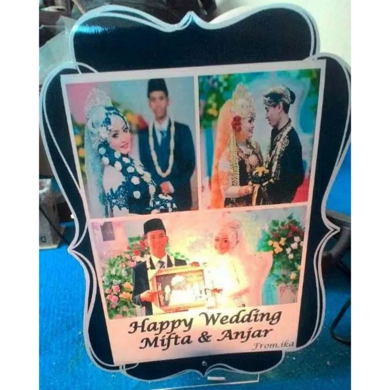 

Lampu foto hias tidur fiber hadiah kado custom ultah anniversary wedding wisuda unik lucu murah