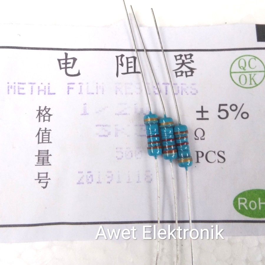 resistor 3k3 ohm 1/2 watt resistor 3k3 1/2w resistor 3K3 1/2W