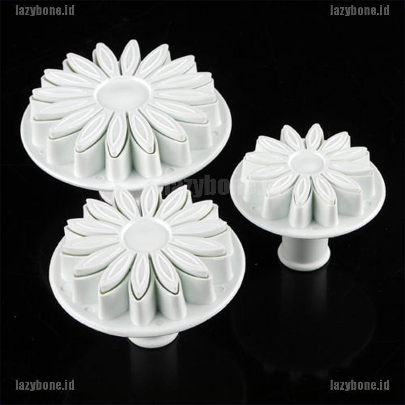 Om 3pcs Fondant Cake Decorating Sunflower Sugarcraft Plunger