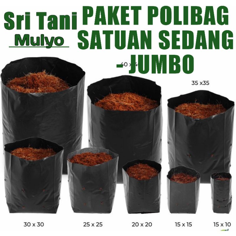 Jual 1 Polybag Media Tanam Ukuran Besar Tebal Jumbo 50x50 45x45 40x40