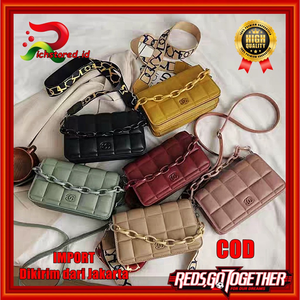 G**CC1 Tas Selempang Rantai / Tas Rantai Wanita Import Kekinian / Tas Batam Import