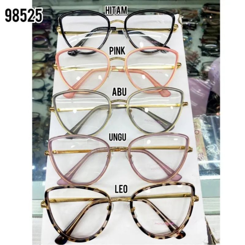 FRAME KACAMATA FASHION BLUERAY DAN PHOTOCROMIC WANITA CAT EYE 98525