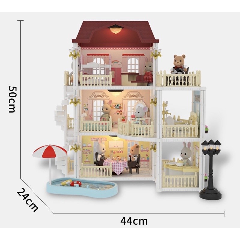 mainan  rumah boneka sylvanian families alike - koala luxury holiday paradise