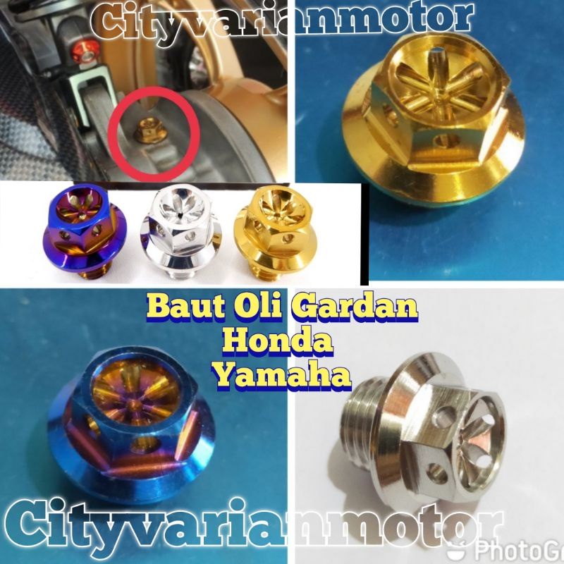 Promo Baut Probolt Baut Tutup Oli Gardan Yamaha Nmax Mio Nouvo Xmax Aerox Fino Probolt Stainless Thailand Honda Yamaha matic Scoopy Beat Vario new Vario 125 Vario 150