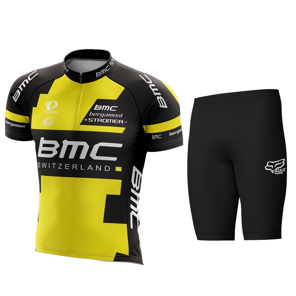 BESTPROMO SETELAN KAOS JERSEY SEPEDA DAN CELANA SEPEDA SET BMC MTB ROADBIKE UNISEX