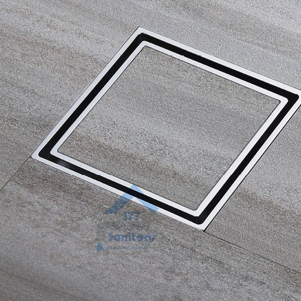 Smart Floor Drain KUNINGAN bisa isi Keramik tebal L03- Saringan Got air kamar Mandi bathroom brass tile drain strainer bathroom /L1