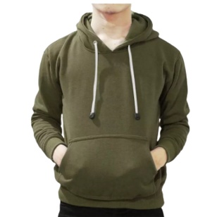 JAKET Jumbo Pria Wanita Big Size Hoodie Oversize Hijau Army Murah XL XXL XXXL Polos Cewek Cowok Prem